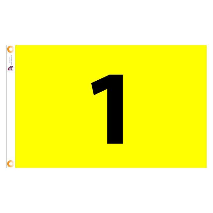 Individual Numbered Golf Flags with Grommets