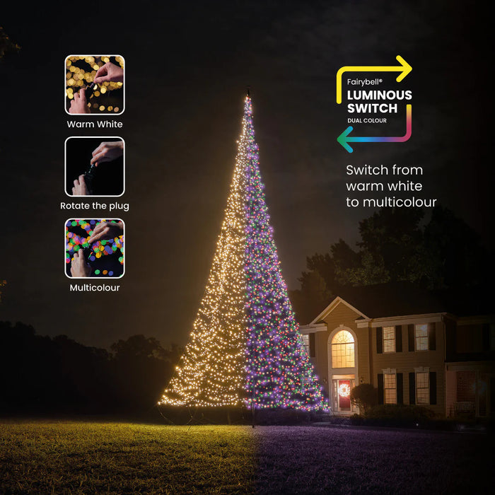 Fairybell Flagpole Christmas Tree Lights