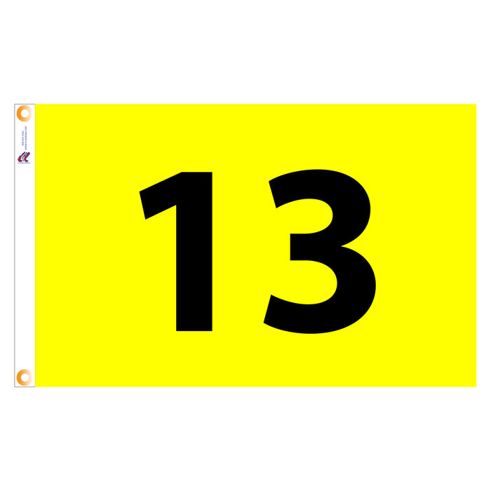 Individual Numbered Golf Flags with Grommets