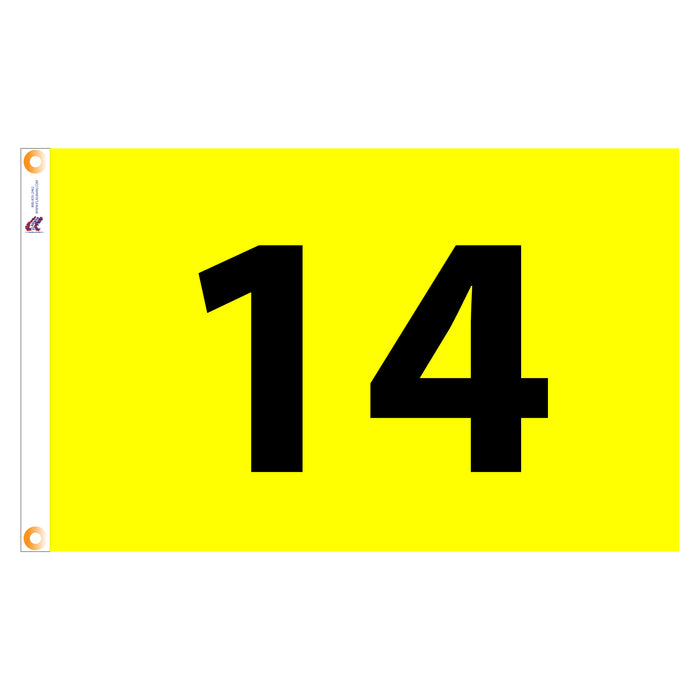 Individual Numbered Golf Flags with Grommets