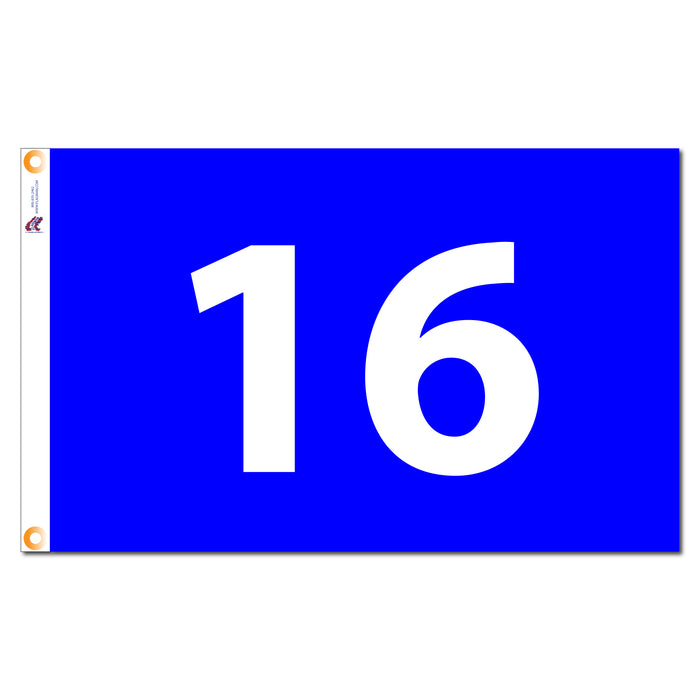 Individual Numbered Golf Flags with Grommets