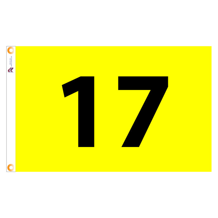 Individual Numbered Golf Flags with Grommets