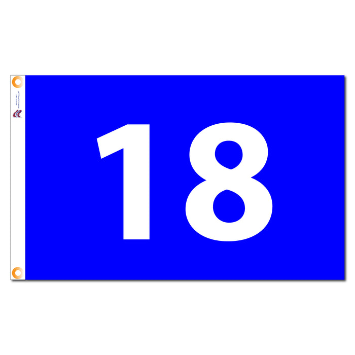 Individual Numbered Golf Flags with Grommets