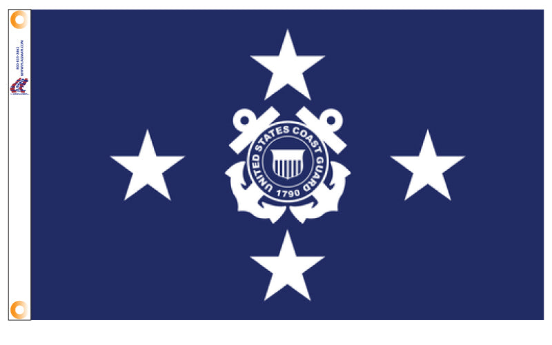 4 Star Coast Guard Admiral Flag