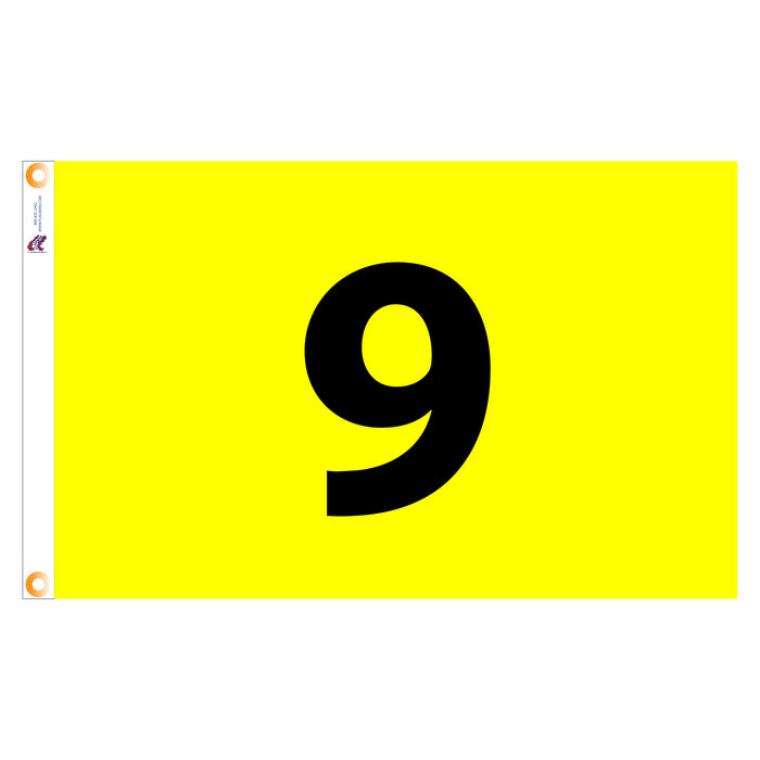 Individual Numbered Golf Flags with Grommets