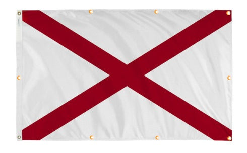 Alabama Flag with Grommets Along the Edges for Wall Hanging