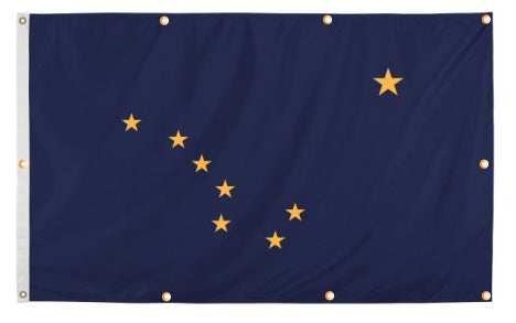 Alaska Flag with Grommets Along the Edges for Wall Hanging