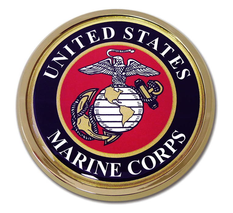 Marine Corp Circle Auto Emblem