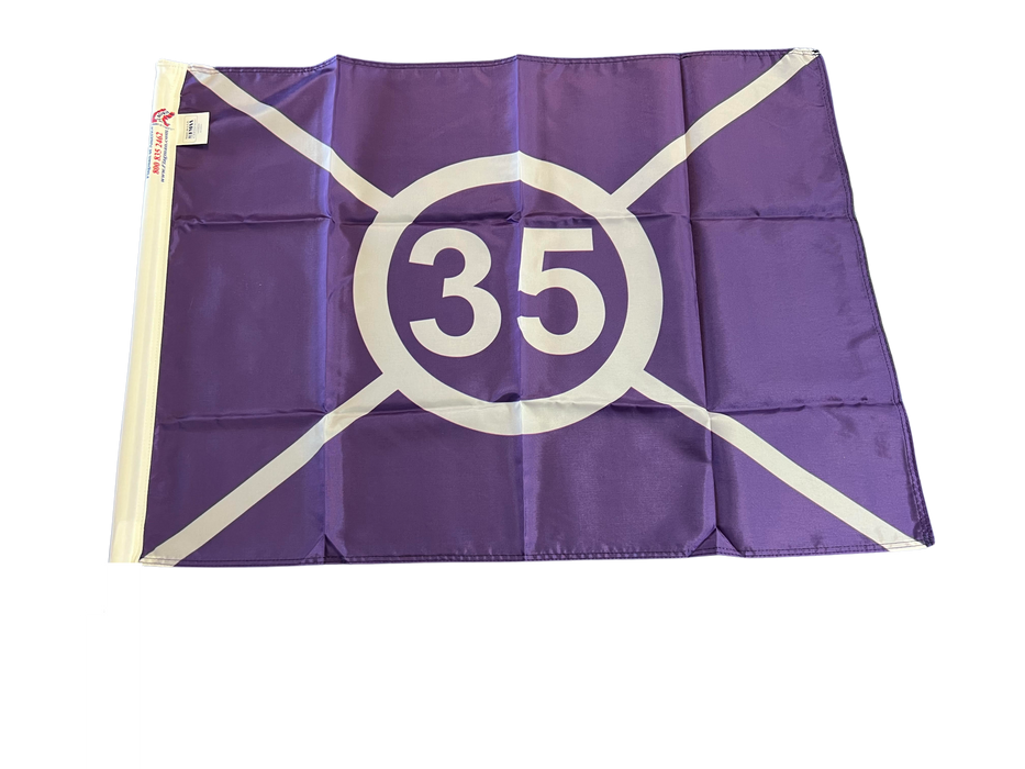 Printed Code 35 Racing Flag