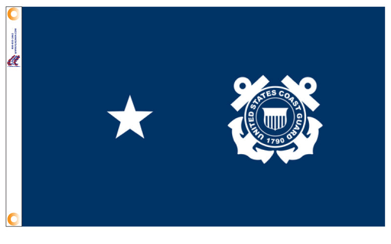 1 Star Coast Guard Admiral Flag