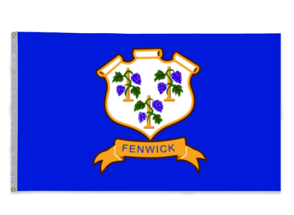 Borough of Fenwick Printed Flag - 12"x18" - Nylon - Single Reverse - Heading & Grommets