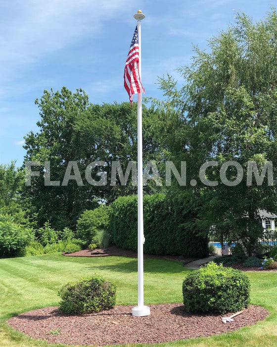 Double Row Solar Flagpole Top Light - 40 LED