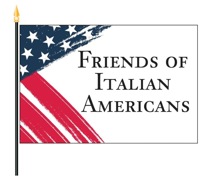 Friends of Italian Americans 4" x 6" Custom Printed Miniature Flags *125 Quantity Minimum*