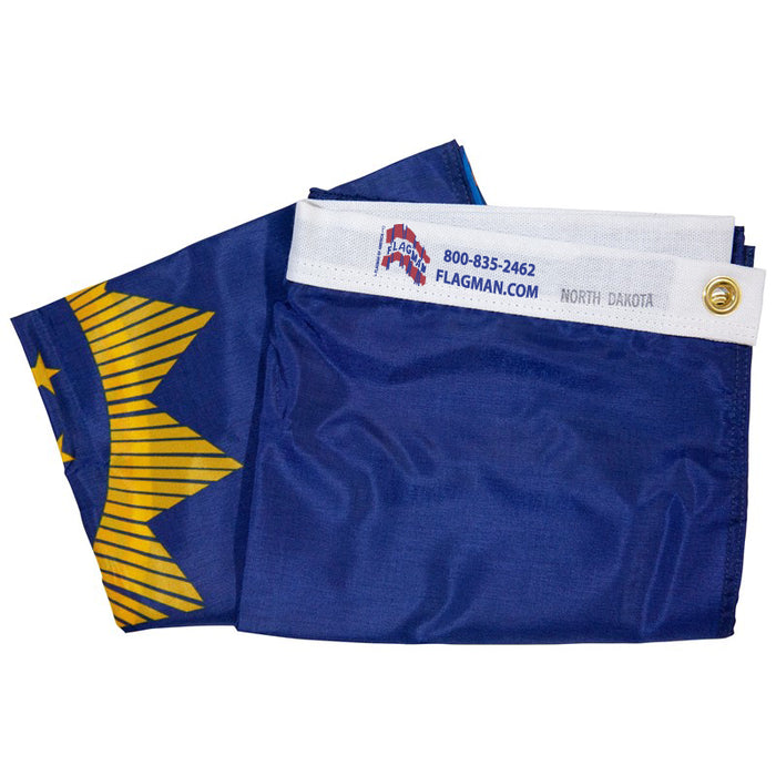 North Dakota Outdoor Nylon Flag (Low-Medium Wind Areas)