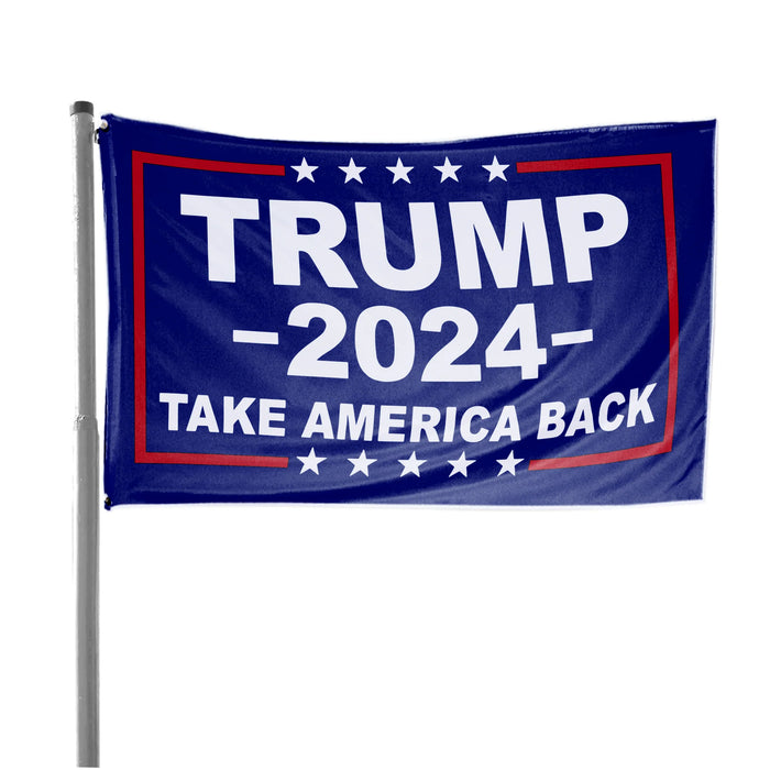 Trump 2024 Take America Back 3'x5' Blue