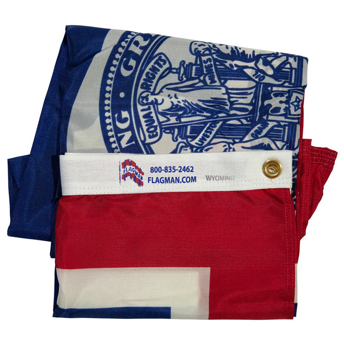 Wyoming Outdoor Nylon Flag (Low-Medium Wind Areas)