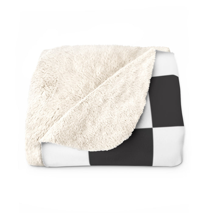 Checkered Sherpa Fleece Blanket