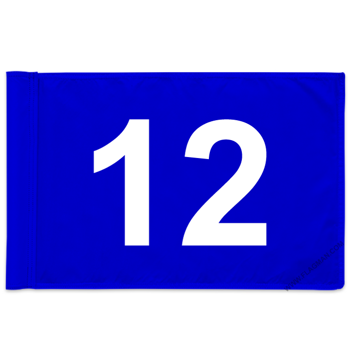 Individual Numbered Golf Flags with Rotating Tube