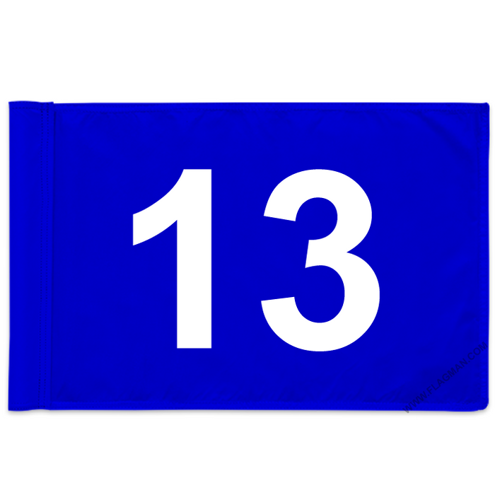 Individual Numbered Golf Flags with Rotating Tube