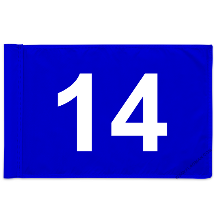 Individual Numbered Golf Flags with Rotating Tube