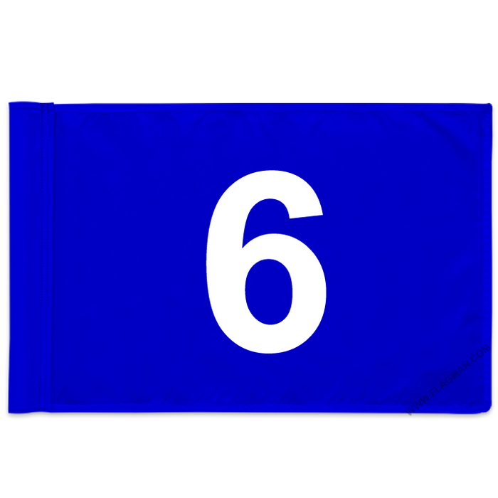 Individual Numbered Golf Flags with Rotating Tube