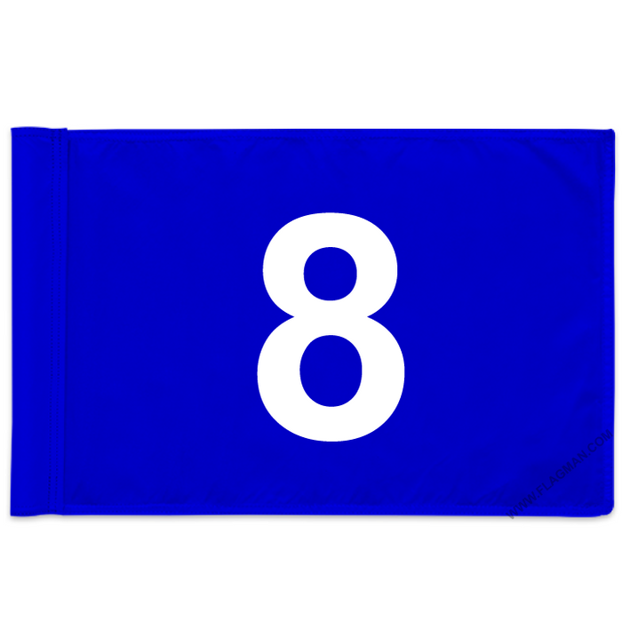 Individual Numbered Golf Flags with Rotating Tube