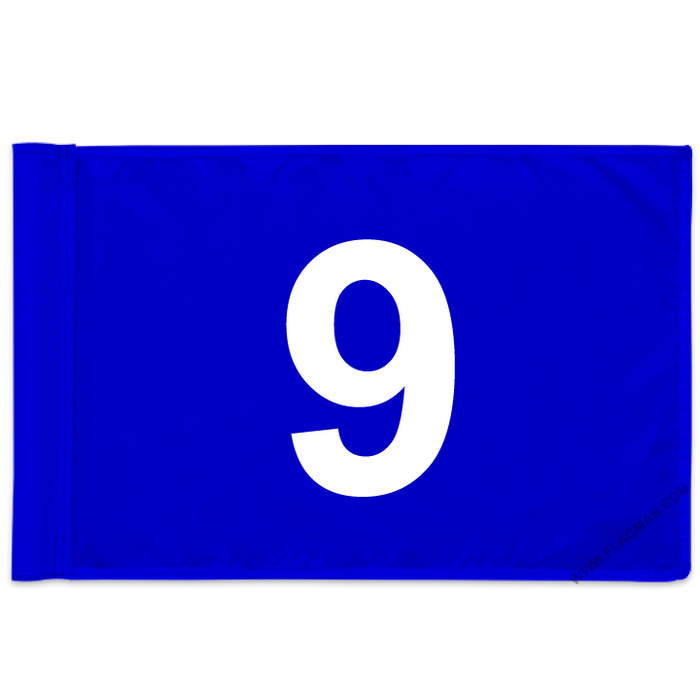 Individual Numbered Golf Flags with Rotating Tube