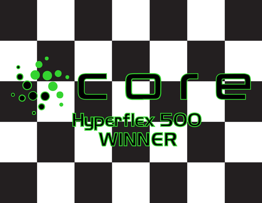 Core Hyperflex 500 Winner Custom Printed Checkered Flag - 24"x30" - Nylon - Single Reverse - Unmounted
