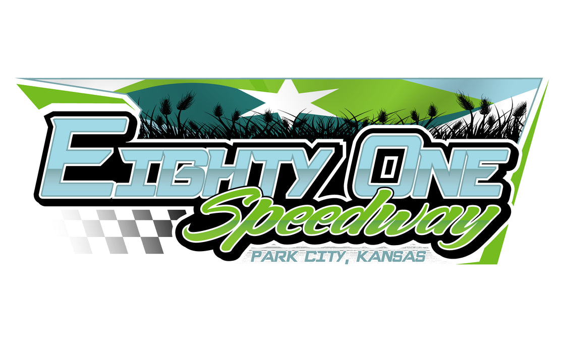 Eight One Speedway Printed Custom Flag - 2.5'x4' - Nylon - Single Reverse - Heading & Grommets