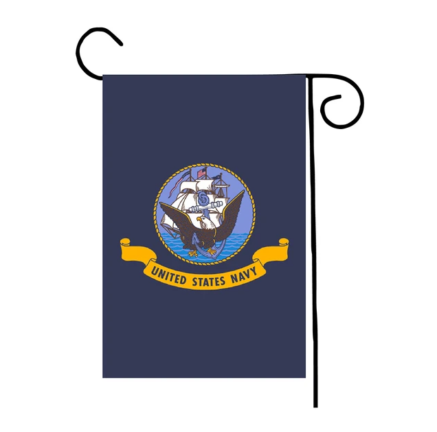 Navy Garden Flag