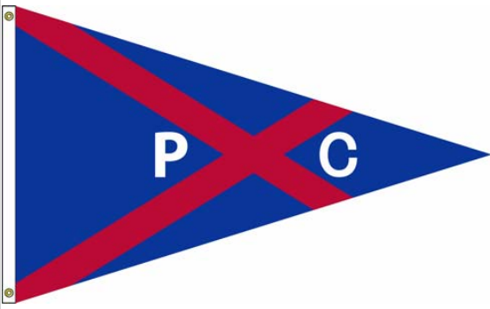 Powelton Club Outdoor Printed Pennant - 5'x8' - Nylon - Single Reverse - Heading & Grommets