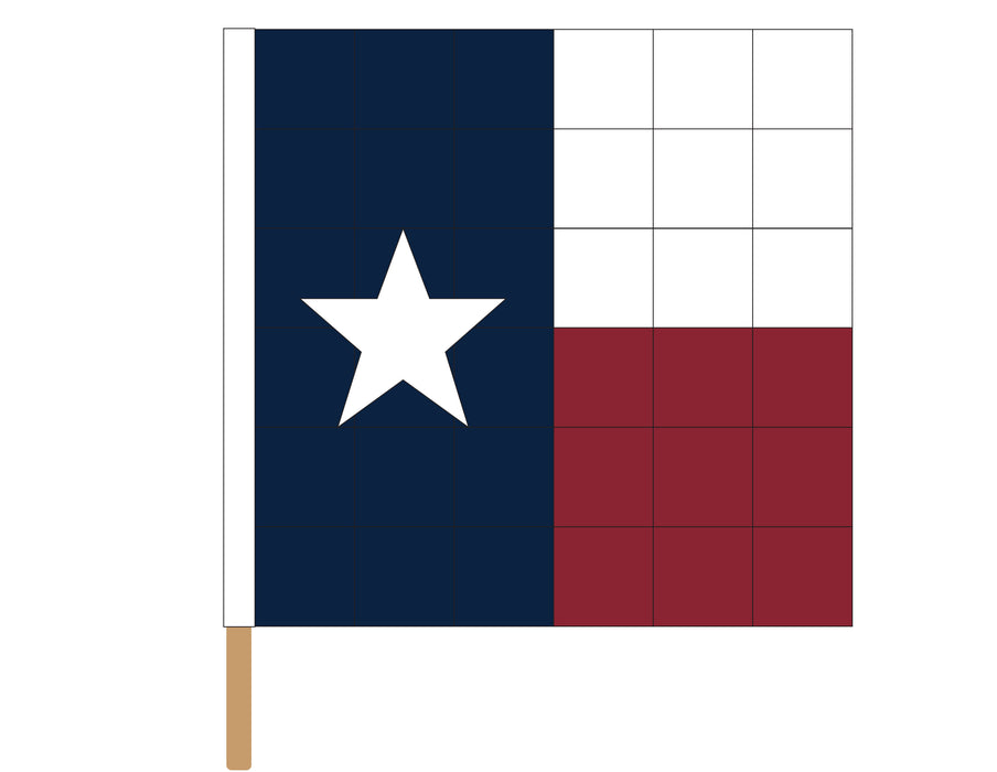 Sewn Texas Checkered Racing Flag