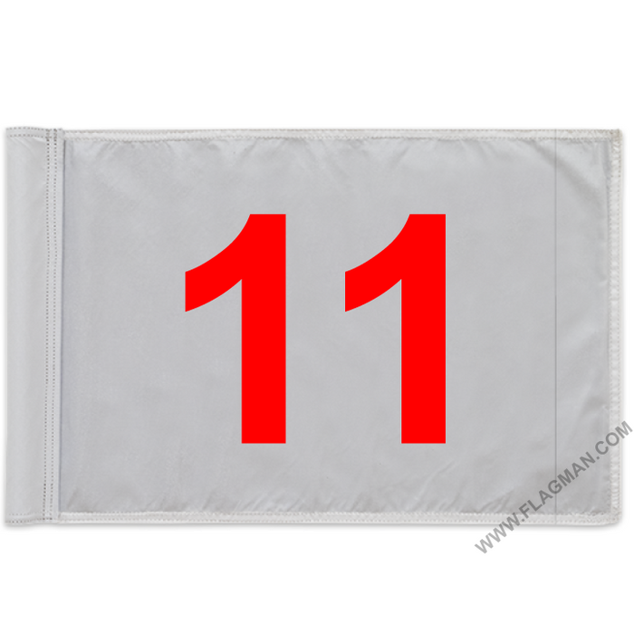 Individual Numbered Golf Flags with Rotating Tube