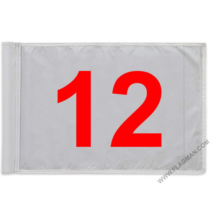 Individual Numbered Golf Flags with Rotating Tube