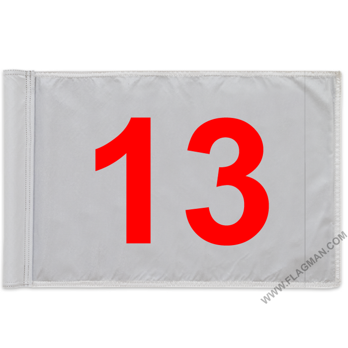 Individual Numbered Golf Flags with Rotating Tube