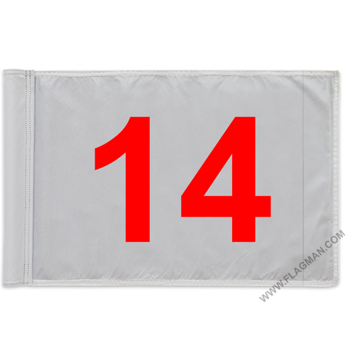 Individual Numbered Golf Flags with Rotating Tube