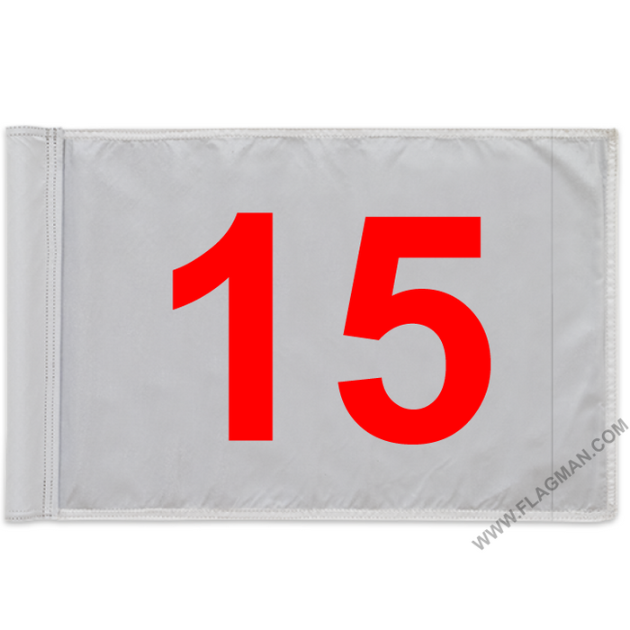 Individual Numbered Golf Flags with Rotating Tube