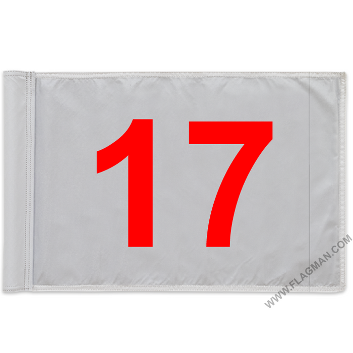 Individual Numbered Golf Flags with Rotating Tube