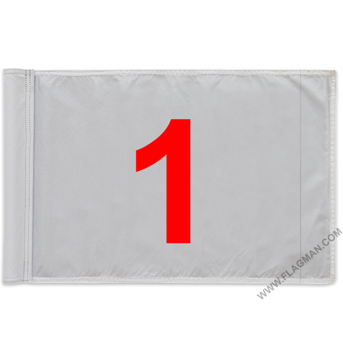 Individual Numbered Golf Flags with Rotating Tube