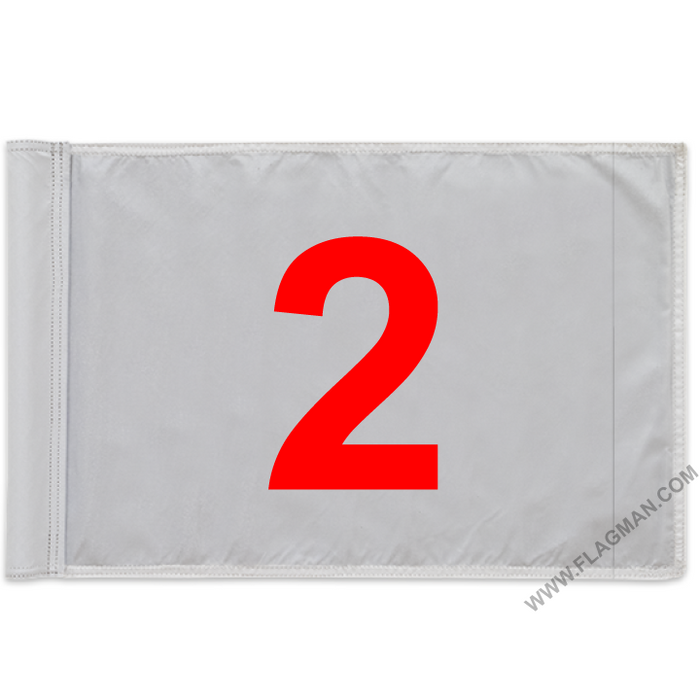 Individual Numbered Golf Flags with Rotating Tube