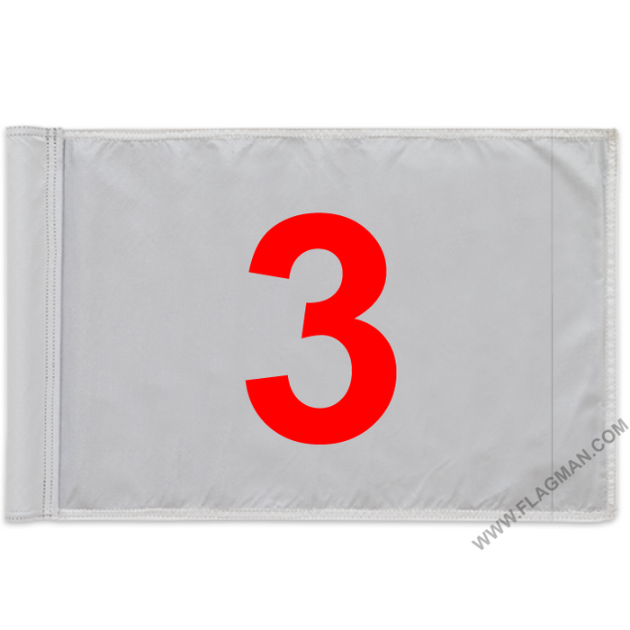 Individual Numbered Golf Flags with Rotating Tube