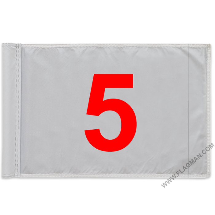 Individual Numbered Golf Flags with Rotating Tube