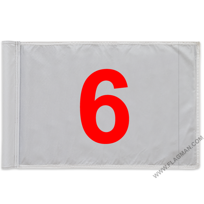 Individual Numbered Golf Flags with Rotating Tube