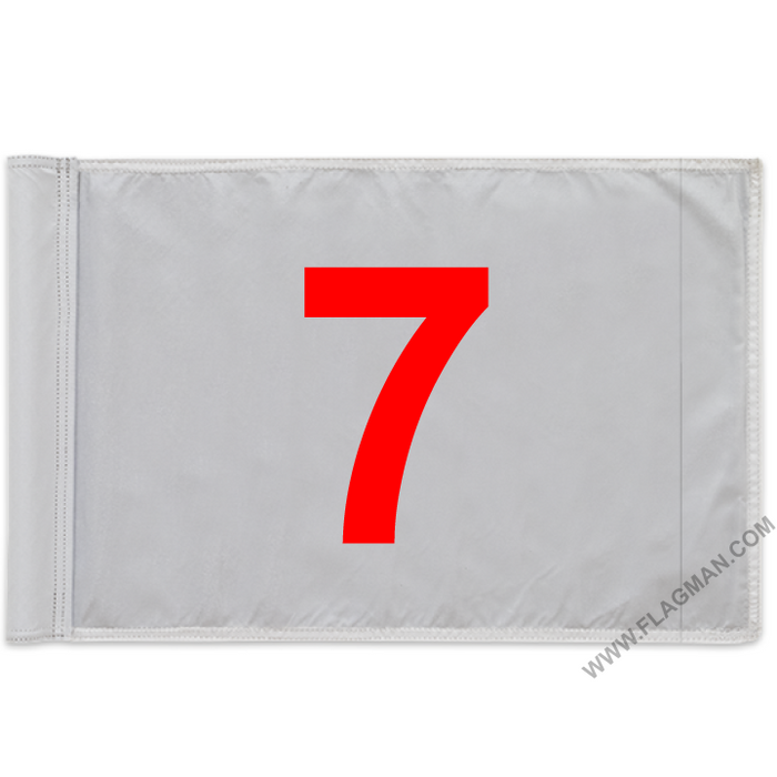 Individual Numbered Golf Flags with Rotating Tube