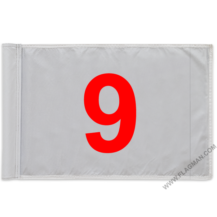 Individual Numbered Golf Flags with Rotating Tube