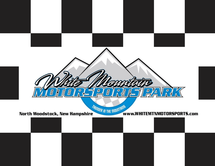 White Mountain Motorsports Park Custom Race Flag - 24"x30" - Nylon - Stapled to 32"x5/8" Dowel