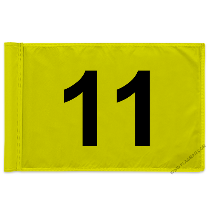 Individual Numbered Golf Flags with Rotating Tube