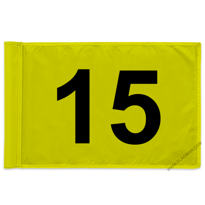 Individual Numbered Golf Flags with Rotating Tube