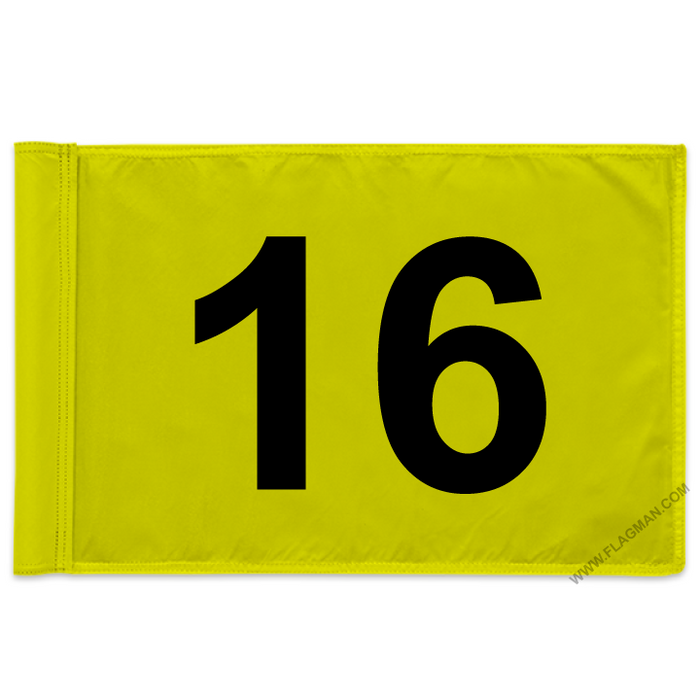 Individual Numbered Golf Flags with Rotating Tube