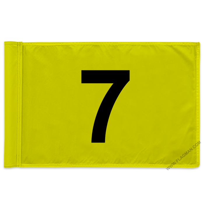 Individual Numbered Golf Flags with Rotating Tube